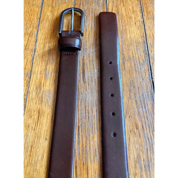KENNETH COLE New York Dark Brown Leather Belt Mens sz 38 - Picture 4 of 9